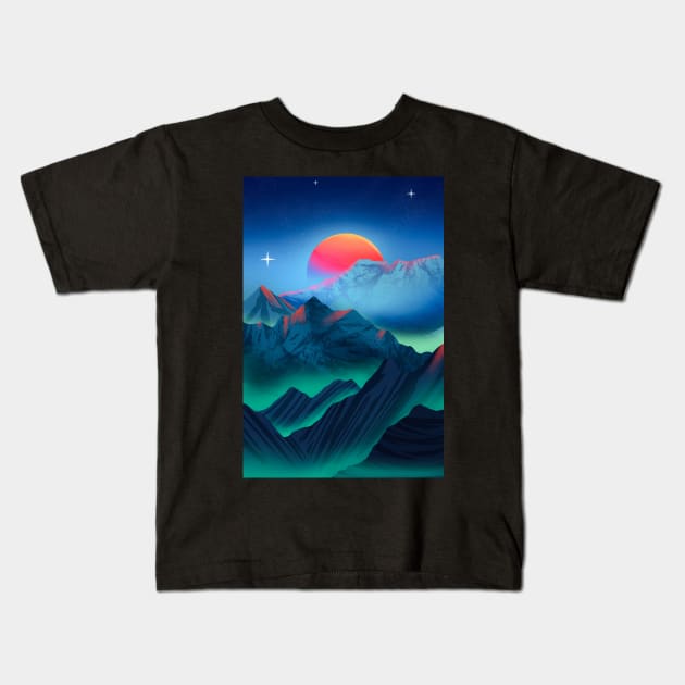 Blood Moon Kids T-Shirt by MarciLustra